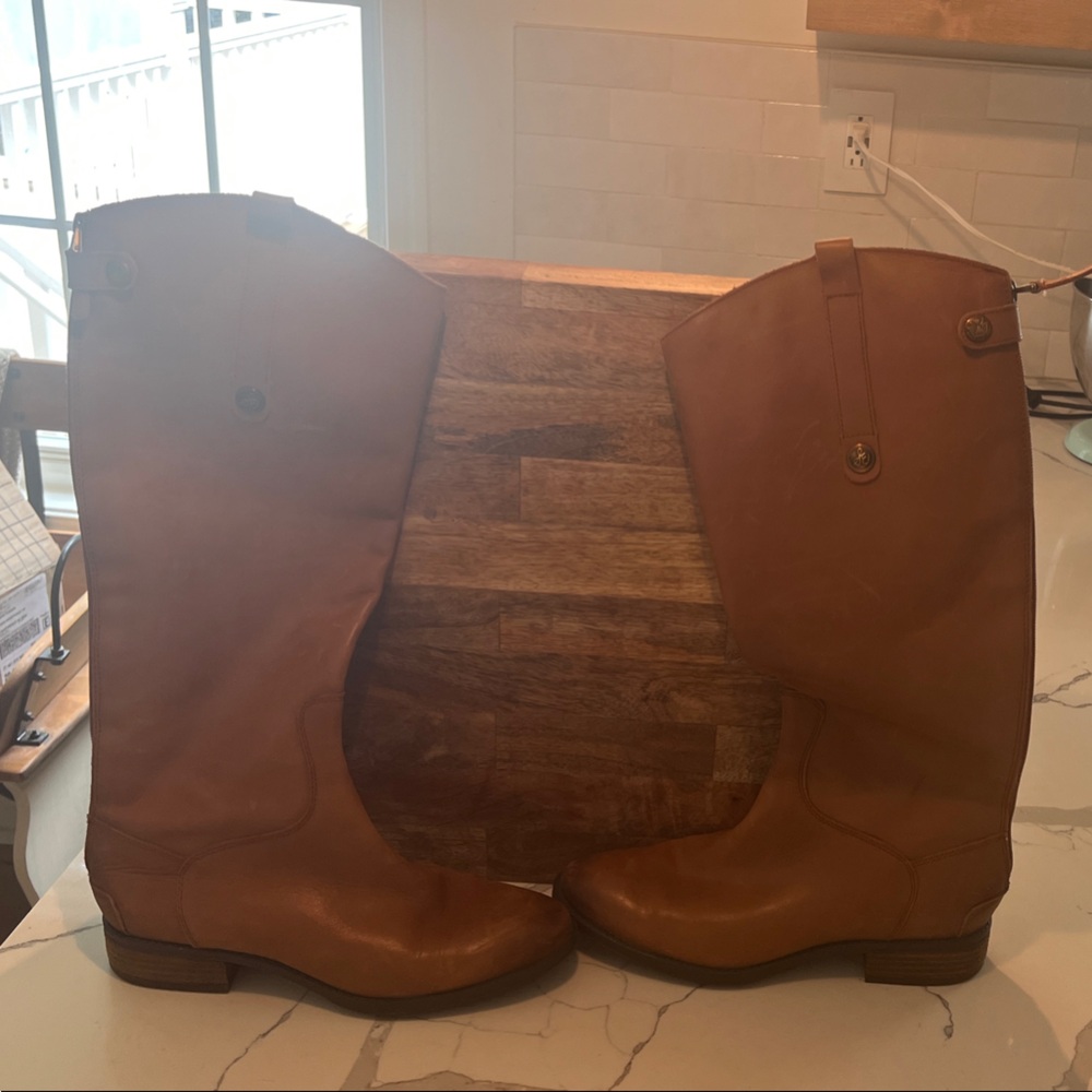 Sam Edelman Brown Leather Heeled Boots